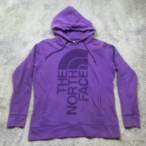 The North Face Hoodie Womens L Purple Trivert Half Dome Pullover Outdoor Graphic